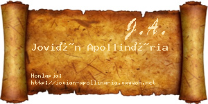 Jovián Apollinária névjegykártya